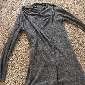 Express Gray Wrap Sweater